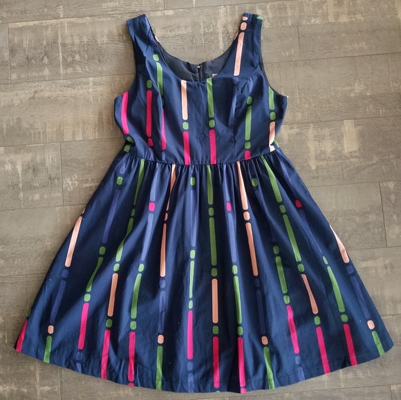 Modcloth Dresses & Skirts - Modcloth Optimistic Effect Navy Stripes Dress